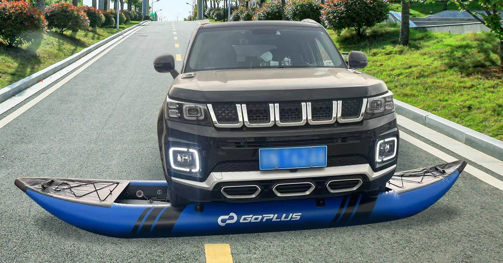 Goplus 12.5 ft Inflatable Tandem Kayak | 1-2 Person Canoe | 507 lbs Capacity | Includes All Accessories & Carry Bag