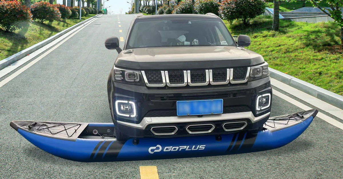 Goplus 12.5 ft Inflatable Tandem Kayak | 1-2 Person Canoe | 507 lbs Capacity | Includes All Accessories & Carry Bag