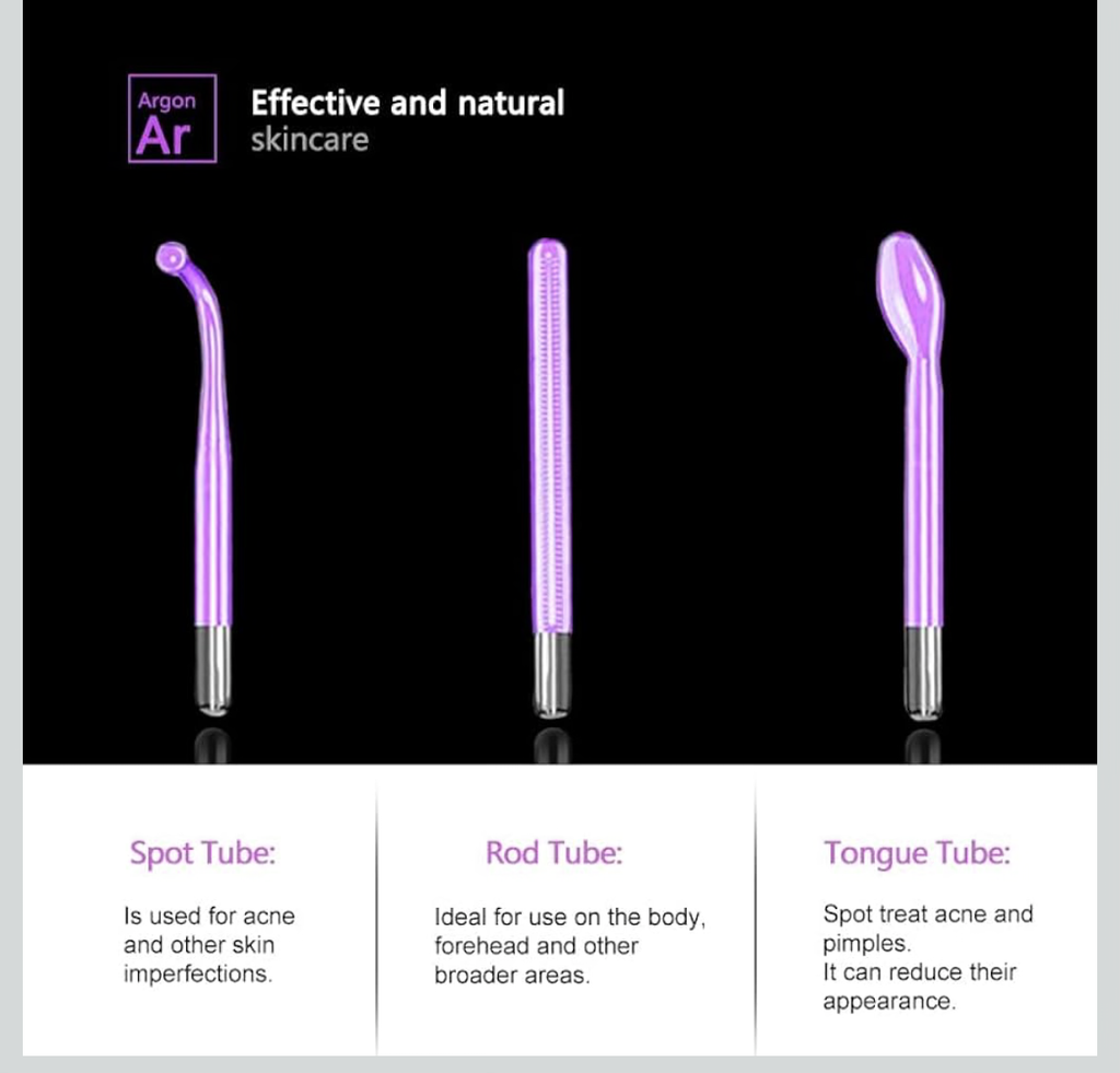 High Frequency Wand Darsonval Handheld Micro-current Device with 6 Different Tubes for Skincare
