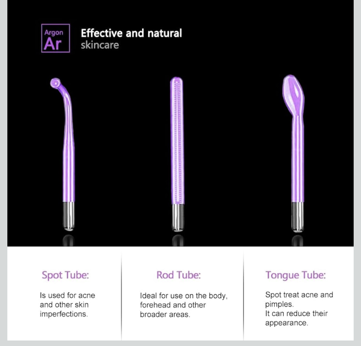 High Frequency Wand Darsonval Handheld Micro-current Device with 6 Different Tubes for Skincare