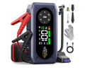 9-in-1 4500A 150PSI Car Battery Booster Jump Starter with Air Compressor, YaberAuto Jump Starter (All Gas/9L Diesel), 12V Car Battery Booster with Extended Jumper Cables,Insulated Gloves,Light