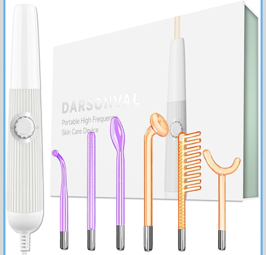 High Frequency Wand Darsonval Handheld Micro-current Device with 6 Different Tubes for Skincare