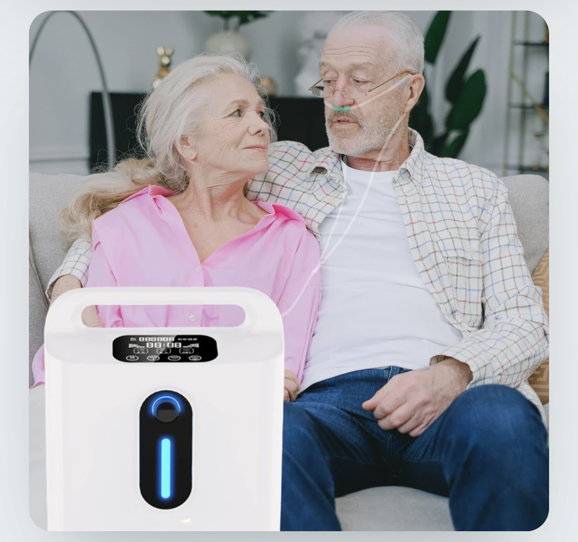 Home 1-9L Adjustable Continuous Flow Oxygen Concentrator - DF-011