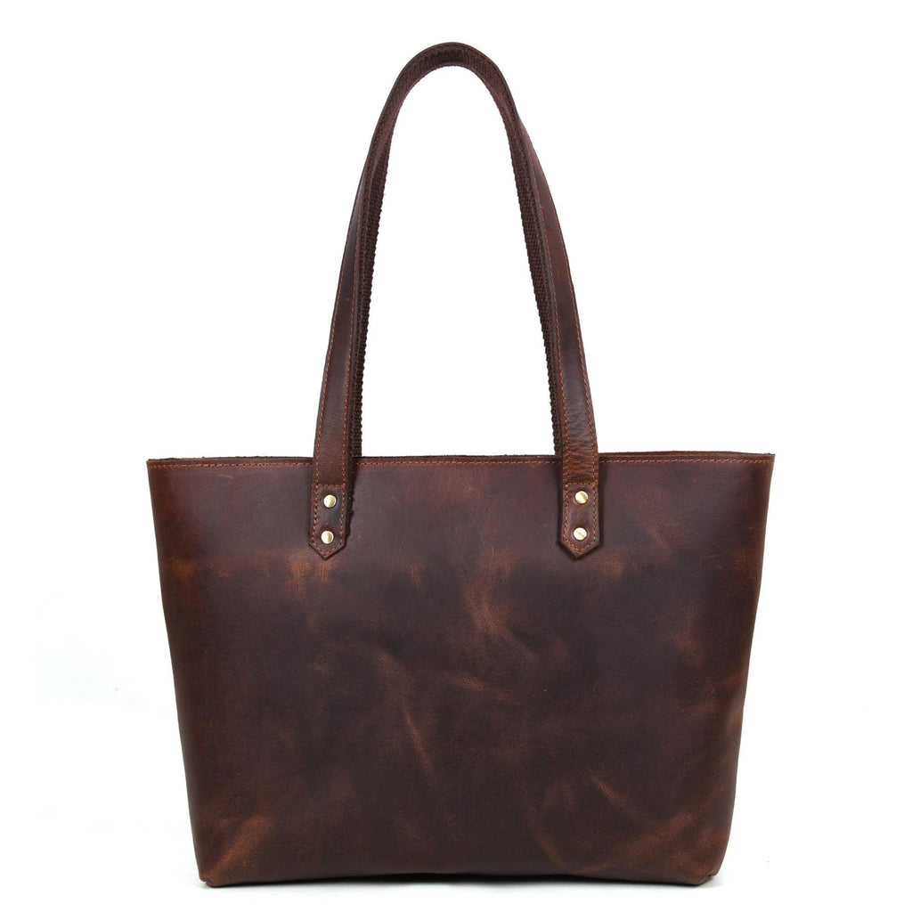 Classic Brown Leather Tote Bag