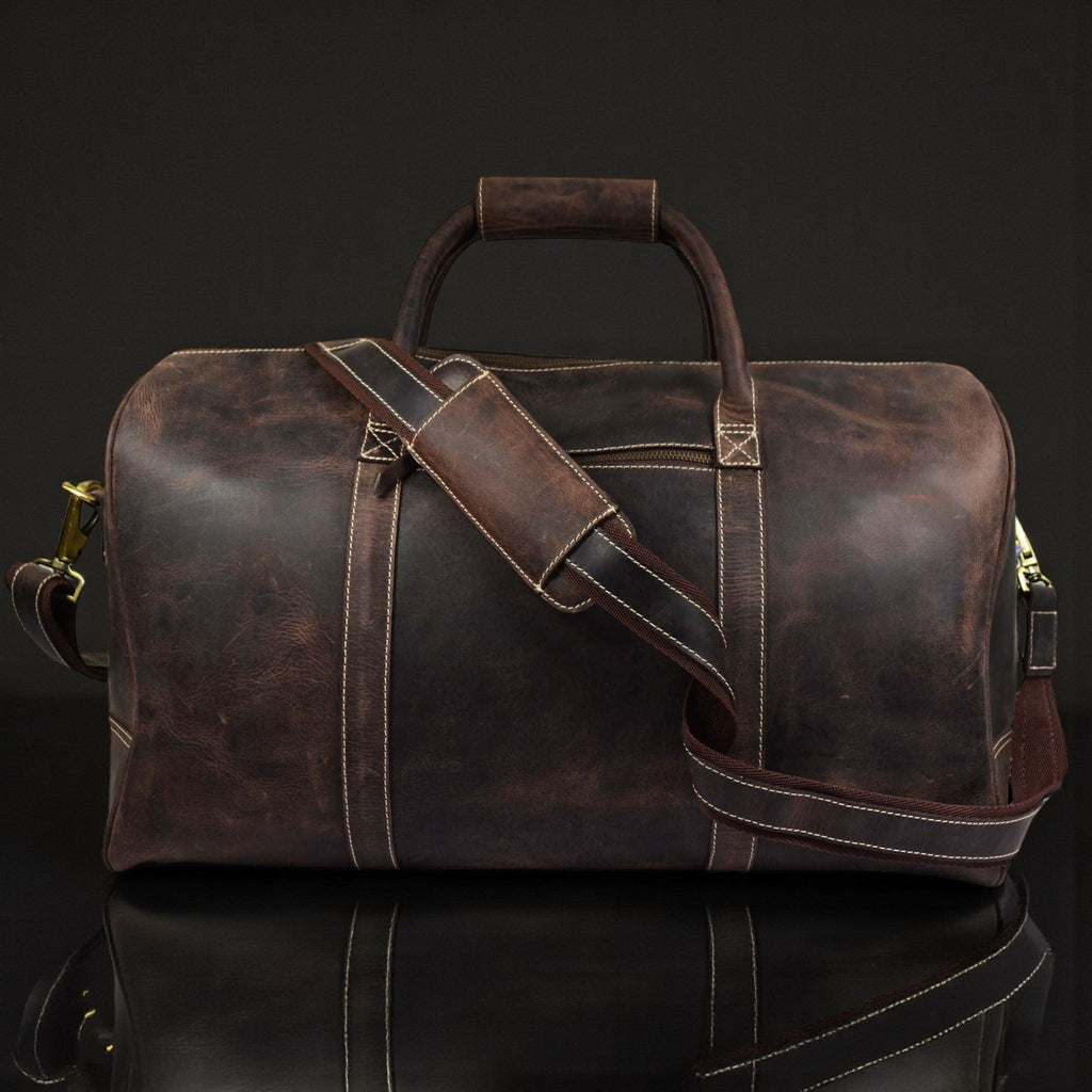 The Wayfarer Bag - Brown Classic Full-Grain Leather Duffle Bag