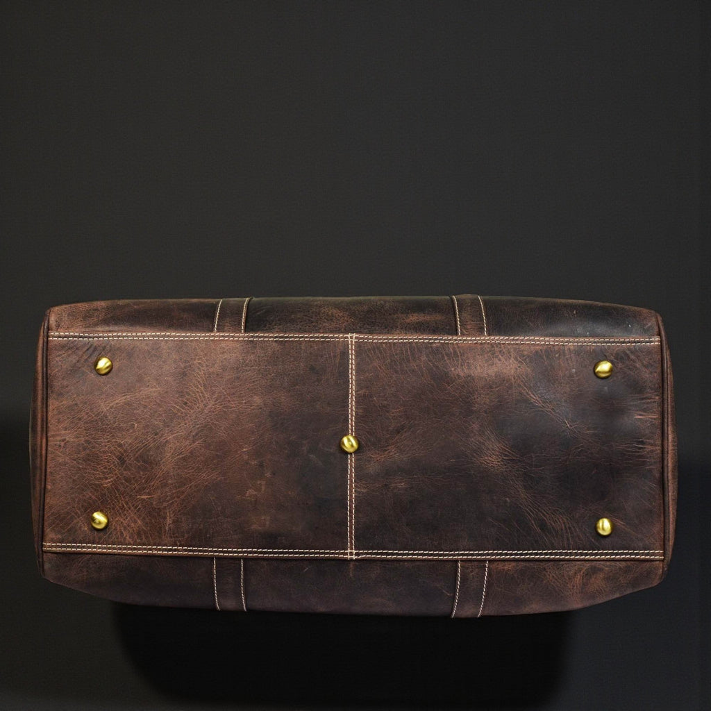 The Wayfarer Bag - Brown Classic Full-Grain Leather Duffle Bag