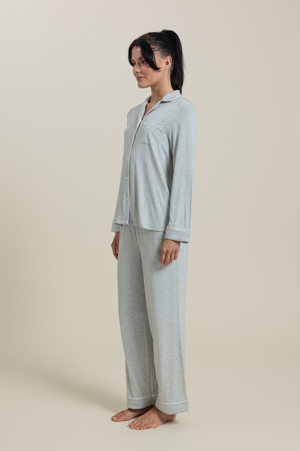 Bamboo Long Sleeve Pajama Top Shirt