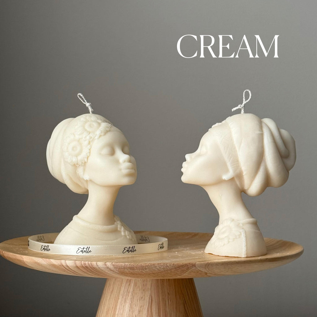 Handmade Afro Lady Soy Candle: Sculptural Home Decor Gift