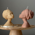 Handmade Afro Lady Soy Candle: Sculptural Home Decor Gift