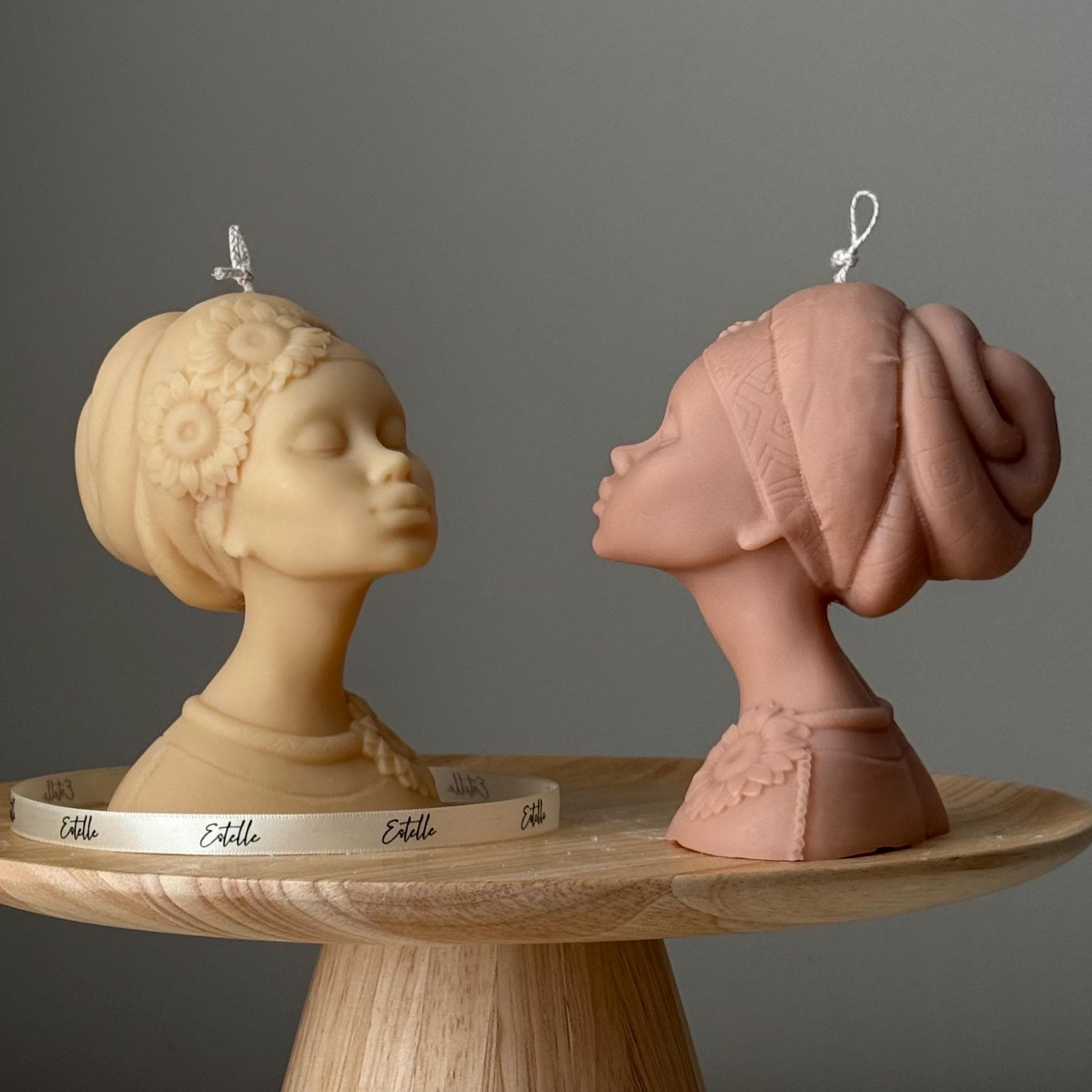 Handmade Afro Lady Soy Candle: Sculptural Home Decor Gift