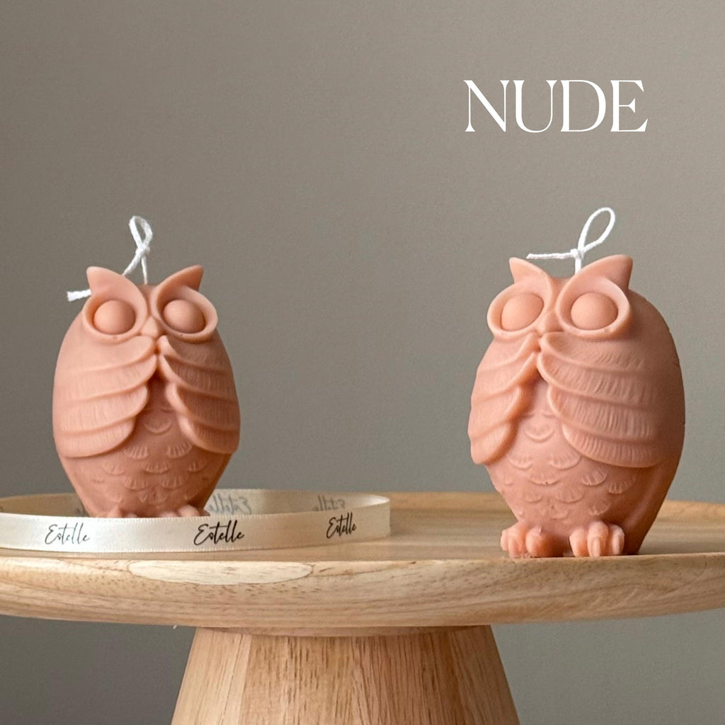 Handmade Owl Soy Candle: Sculptural Home Decor, New Home Gift
