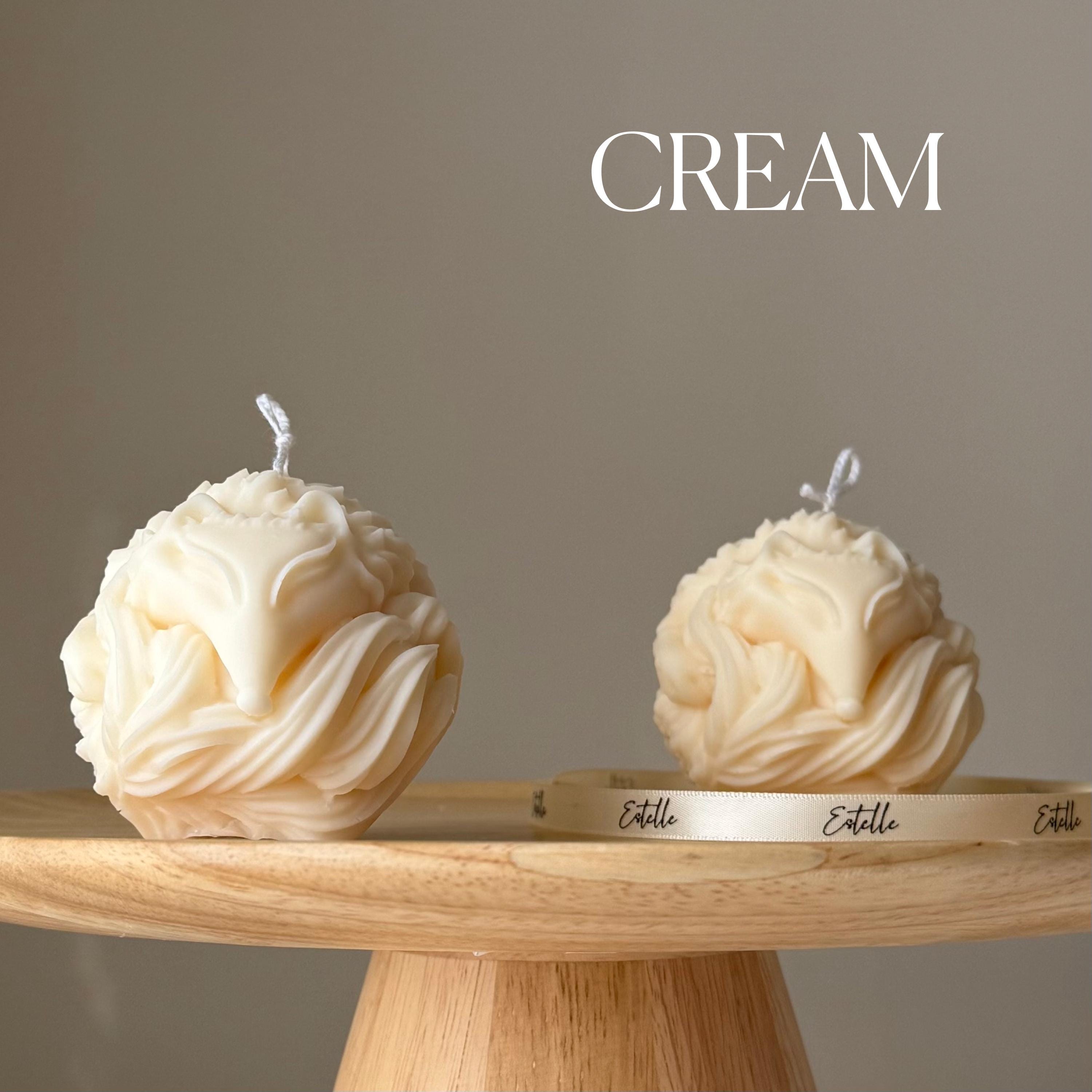 Fox Ball Soy Candle: Handmade Sculptural Home Decor