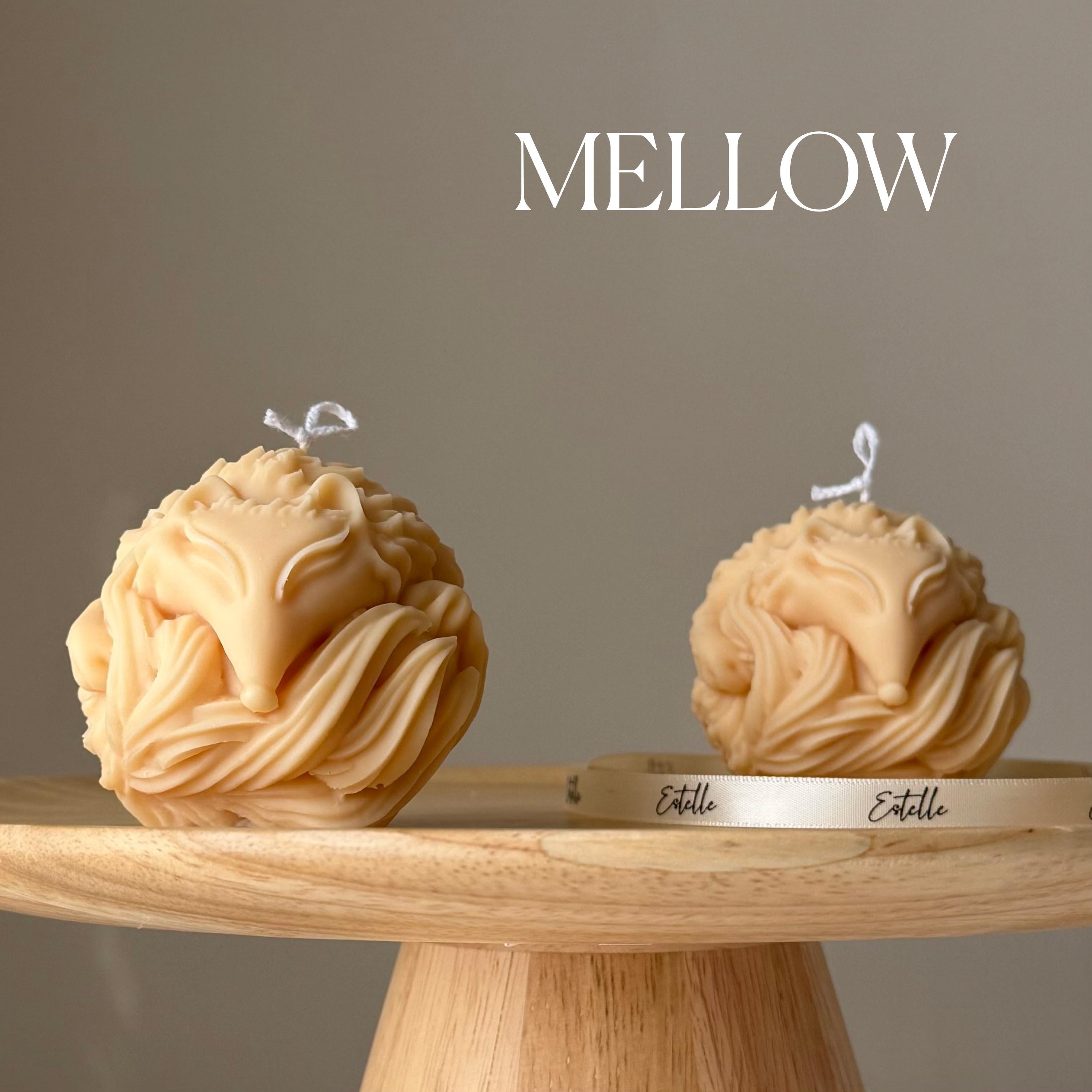 Fox Ball Soy Candle: Handmade Sculptural Home Decor