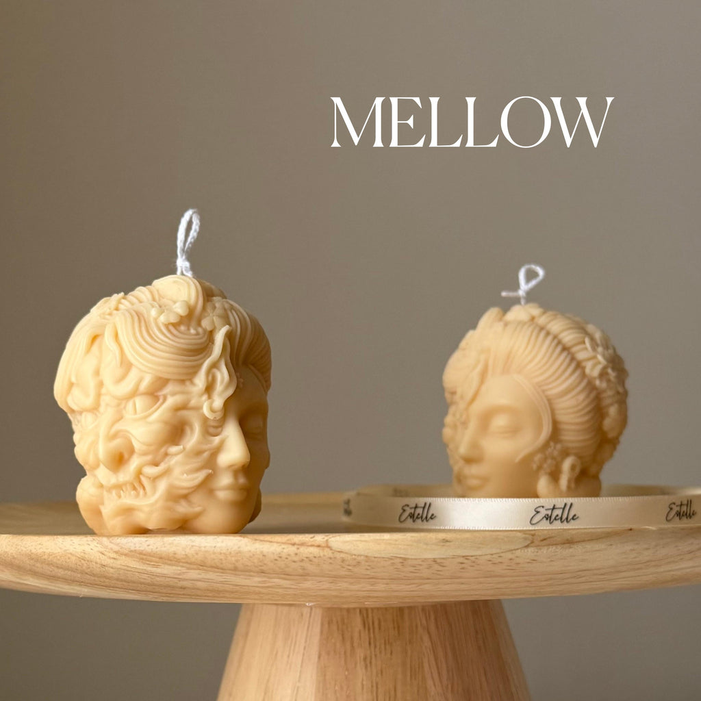 Sculptural Lady Head Candle | Handmade Soy Wax Decor
