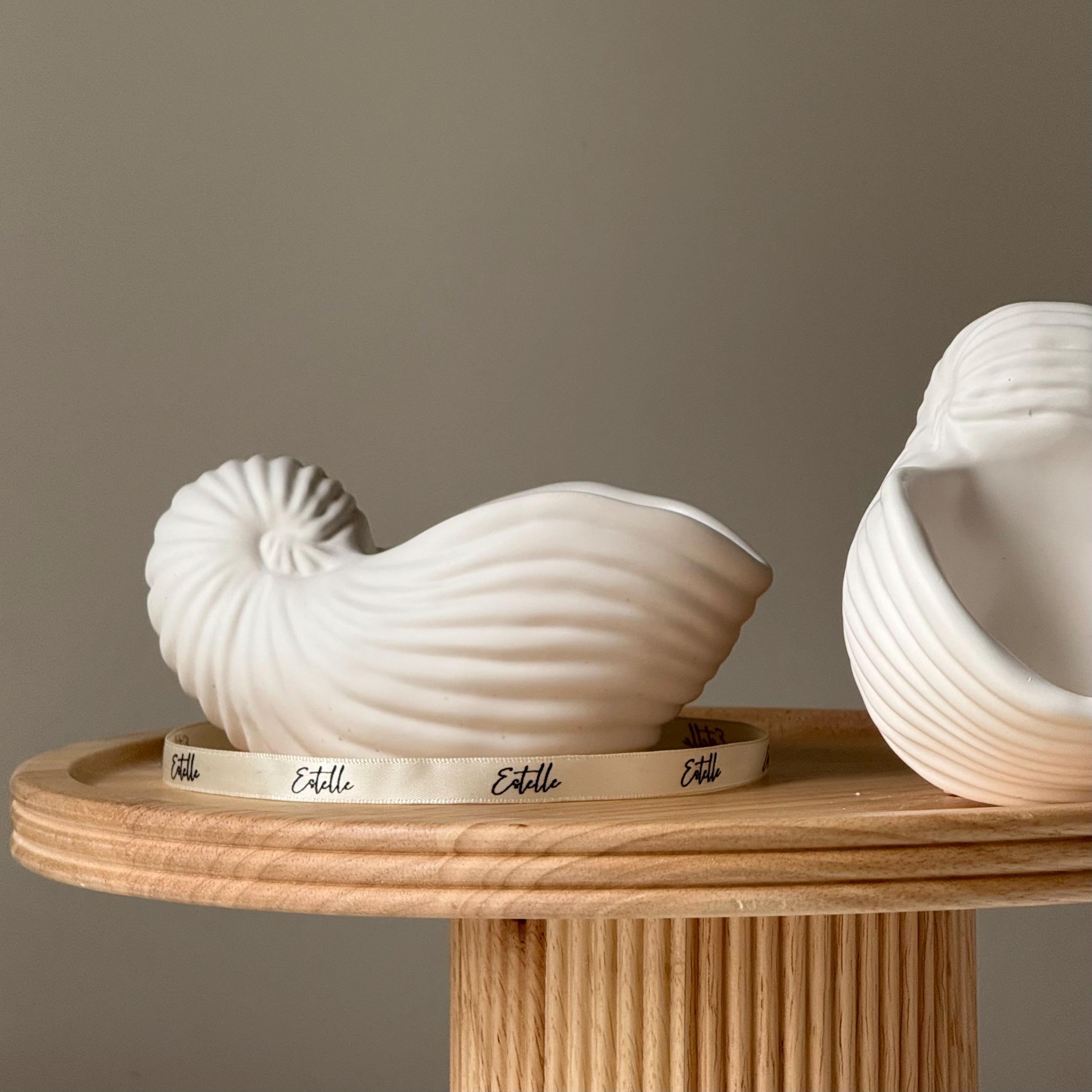 Sea Shell Jesmonite Trinket Tray: Coastal Jewelry Dish