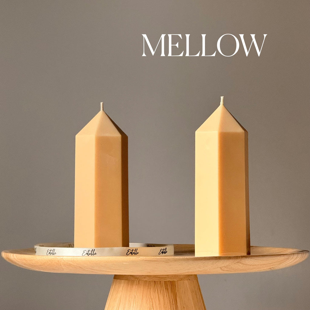 Greko Peak Soy Wax Candle: Ribbed Pillar, Decorative Taper