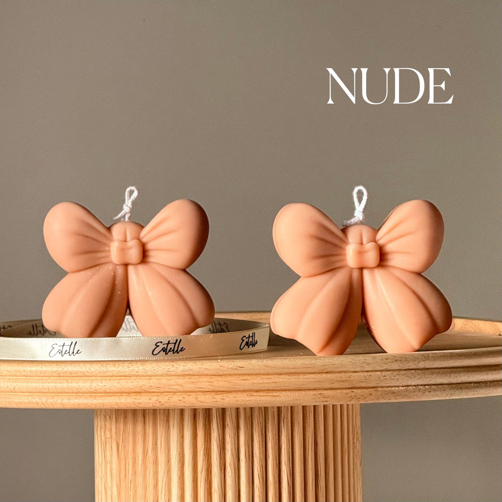 Bow Soy Wax Candle: Sculptural Home Decor, Unscented Candle