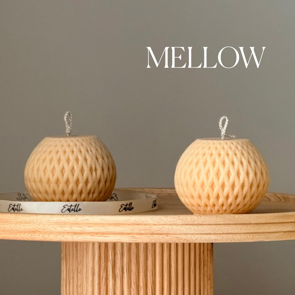 Woven Sphere Candle – Sculptural Textured Design