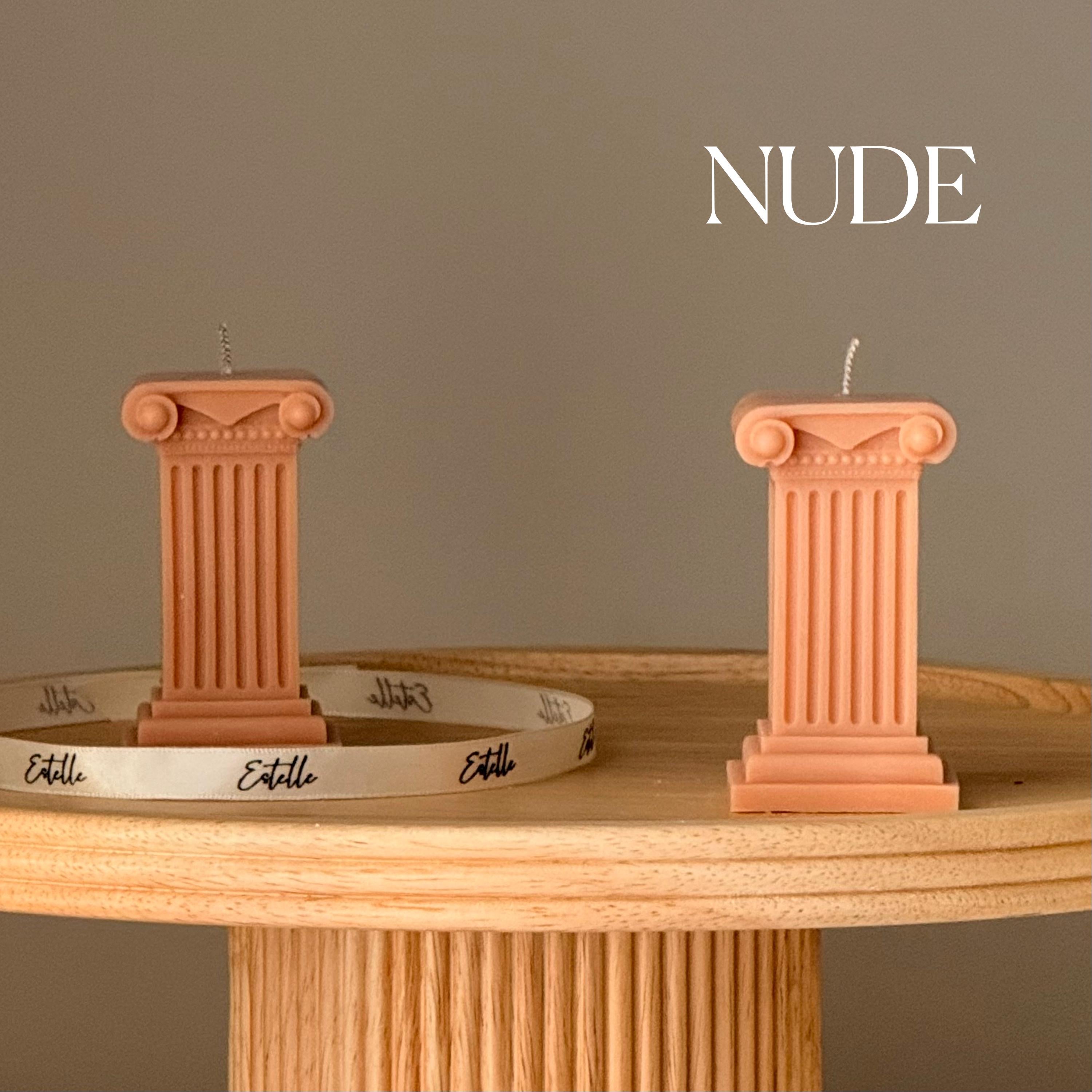 Tiny Column Soy Candle: Handmade Sculptural Home Decor