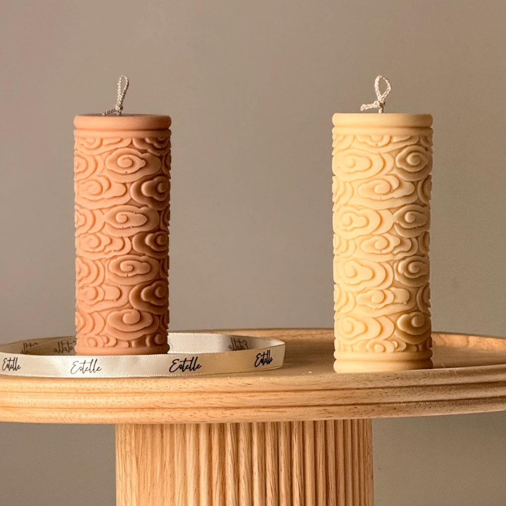 Clouds Pillar Candle | Handmade Decorative Candle