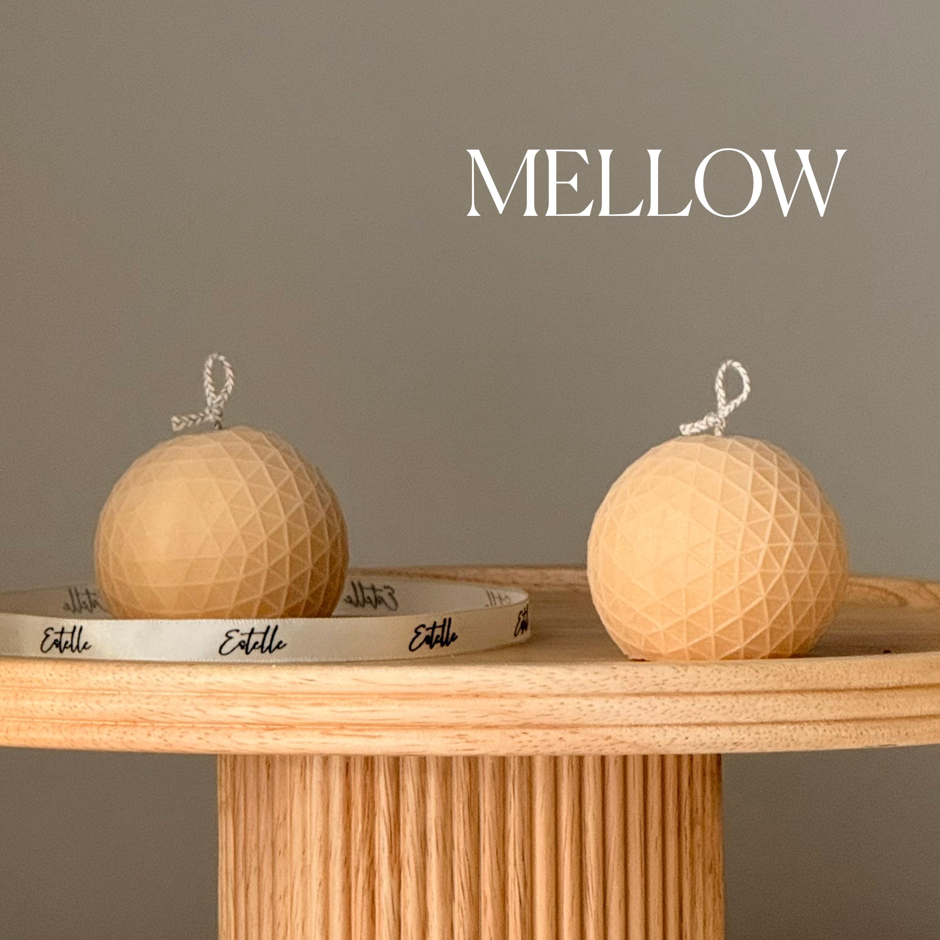 Geometric Orb Candle – Sculptural Textured Design