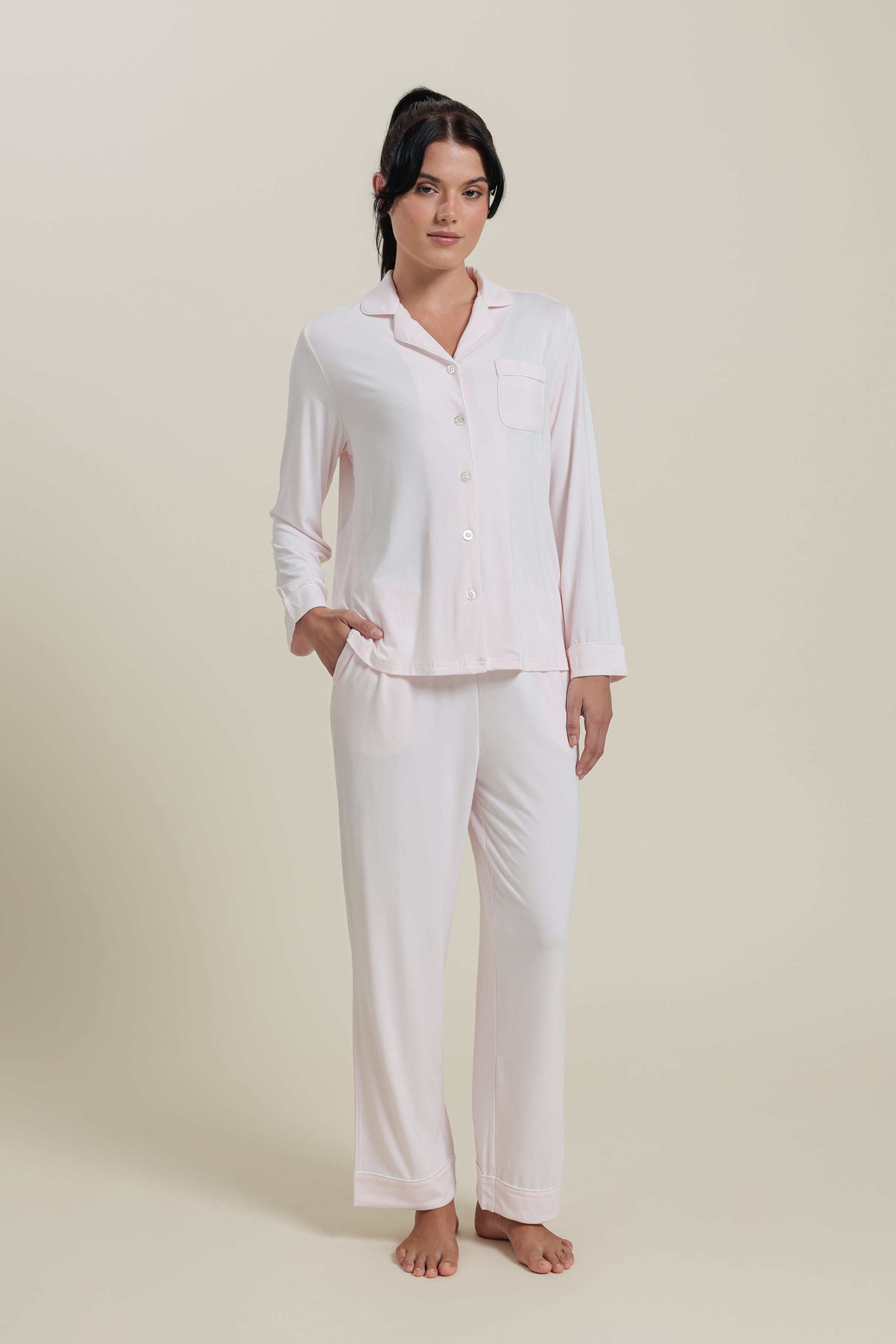 Sleepwear Set <br/>Bamboo Button-Up Pajama Set