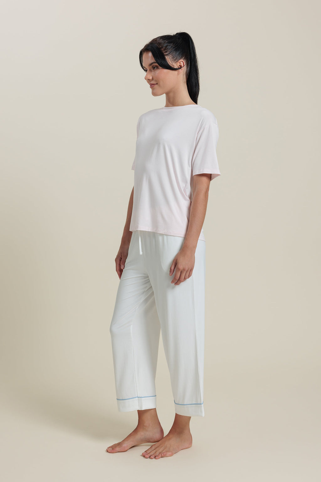 Sleepwear Set <br/>Bamboo T-Shirt & Cropped Pants Set
