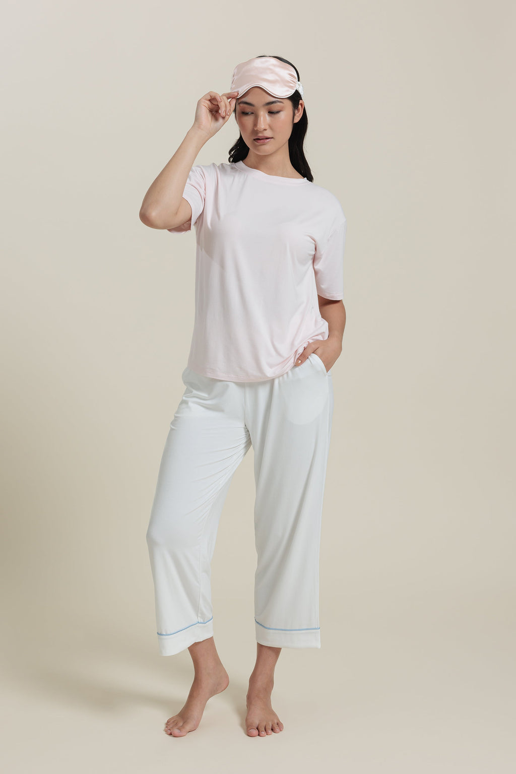 Sleepwear Set <br/>Bamboo T-Shirt & Cropped Pants Set