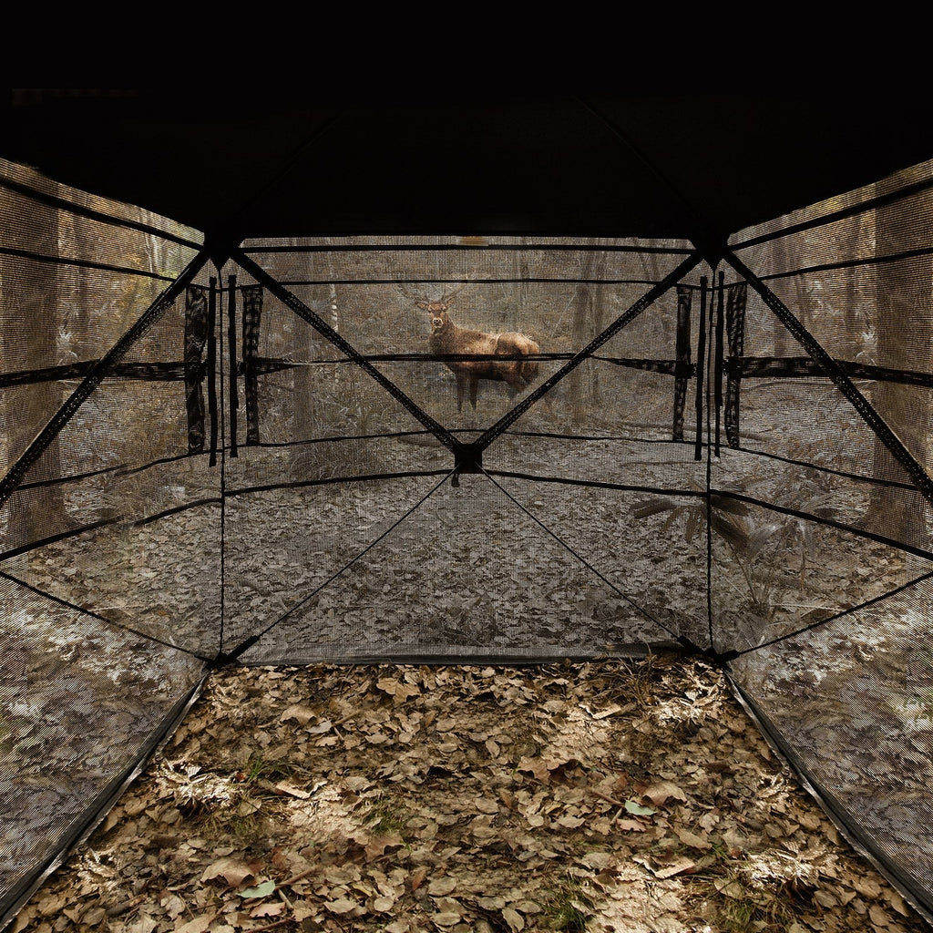 VEVOR Hunting Blind 270° See Through Ground Blind One-Way Mesh for 4-5 Person
