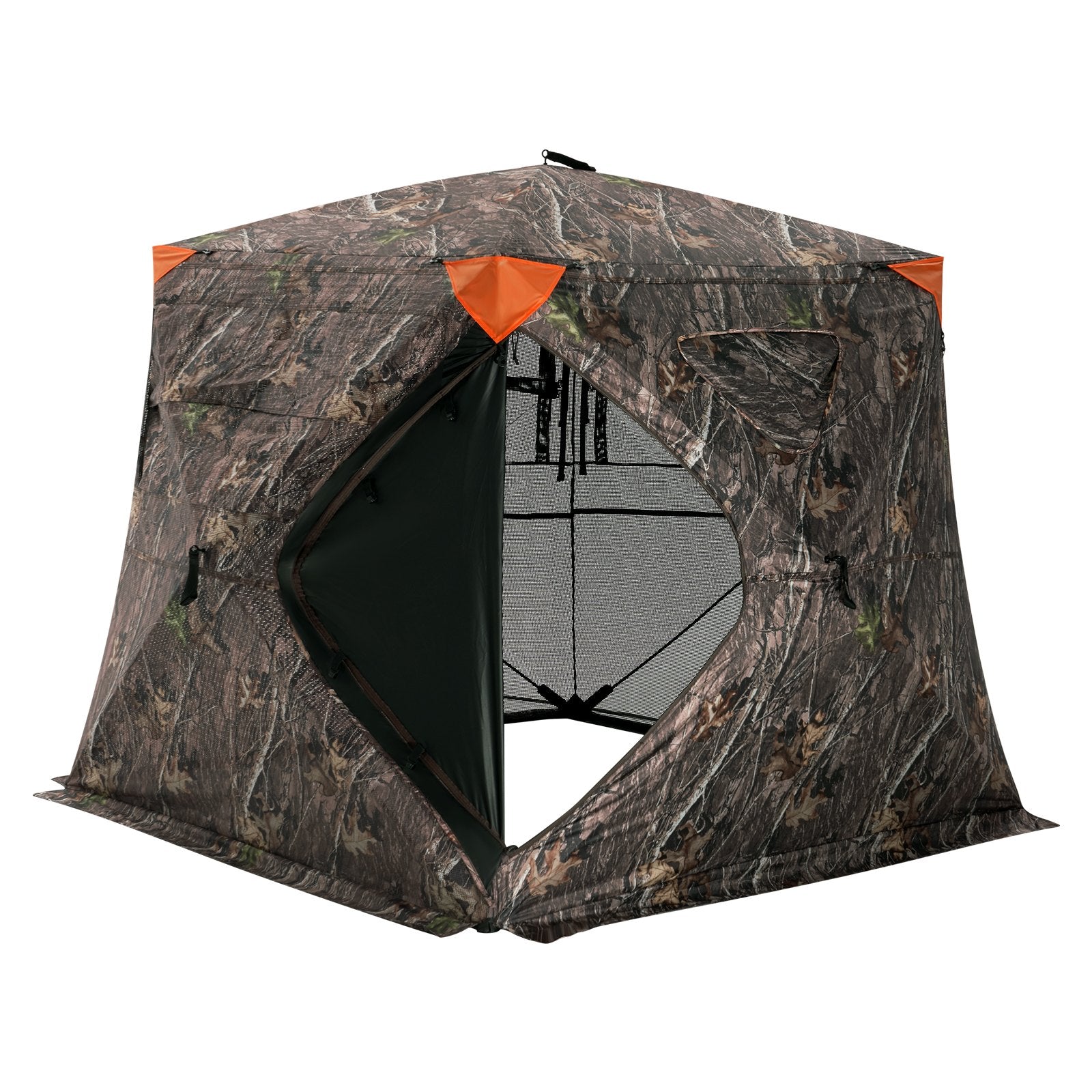 VEVOR Hunting Blind 270° See Through Ground Blind One-Way Mesh for 4-5 Person