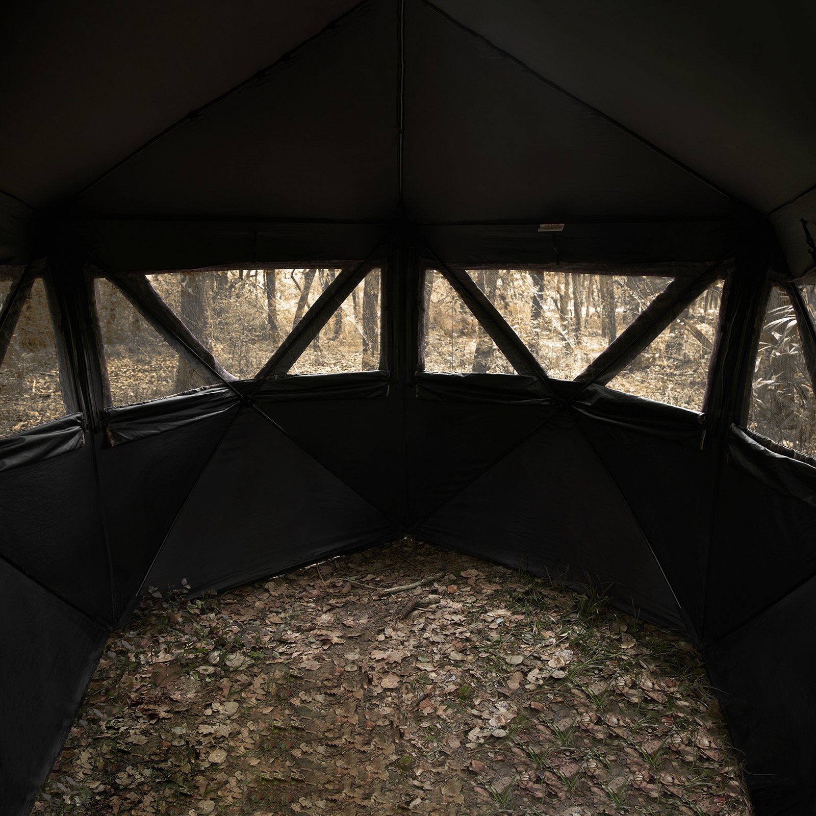 VEVOR Hunting Blind 288° See Through Ground Blind 4 Windows Mesh for 6-7 Person
