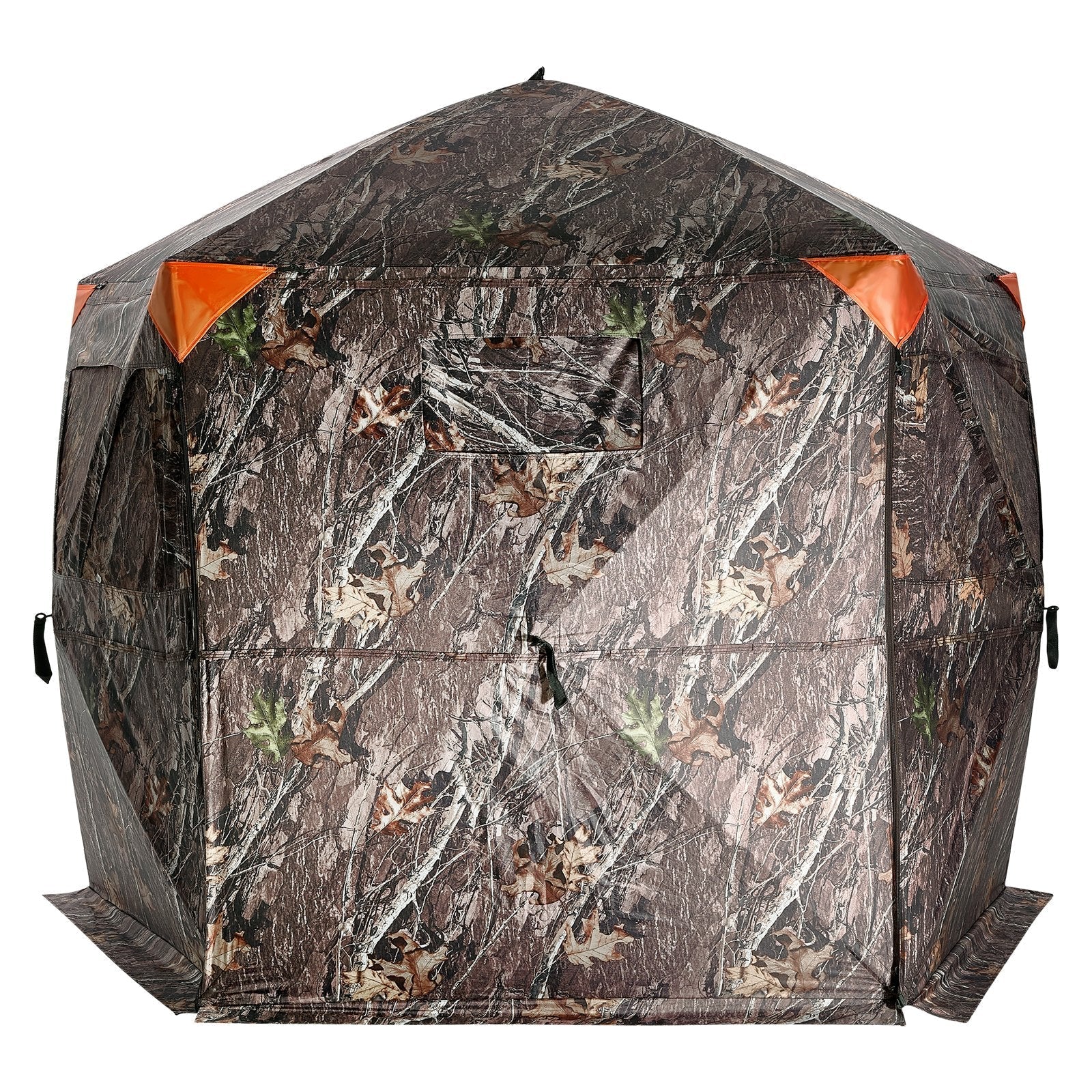 VEVOR Hunting Blind 288° See Through Ground Blind 4 Windows Mesh for 6-7 Person