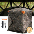 VEVOR Hunting Blind 270° See Through Ground Blind 3 Windows Mesh for 1-2 Person