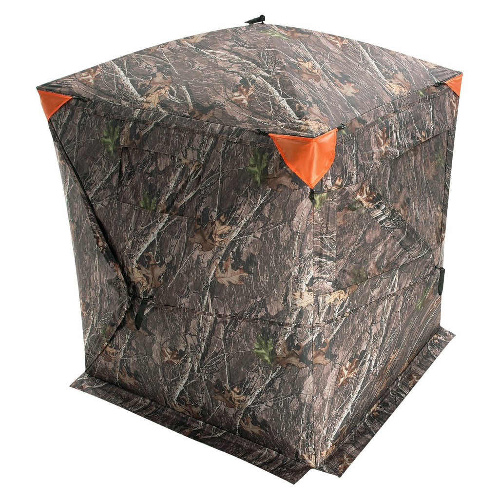 VEVOR Hunting Blind 270° See Through Ground Blind 3 Windows Mesh for 1-2 Person