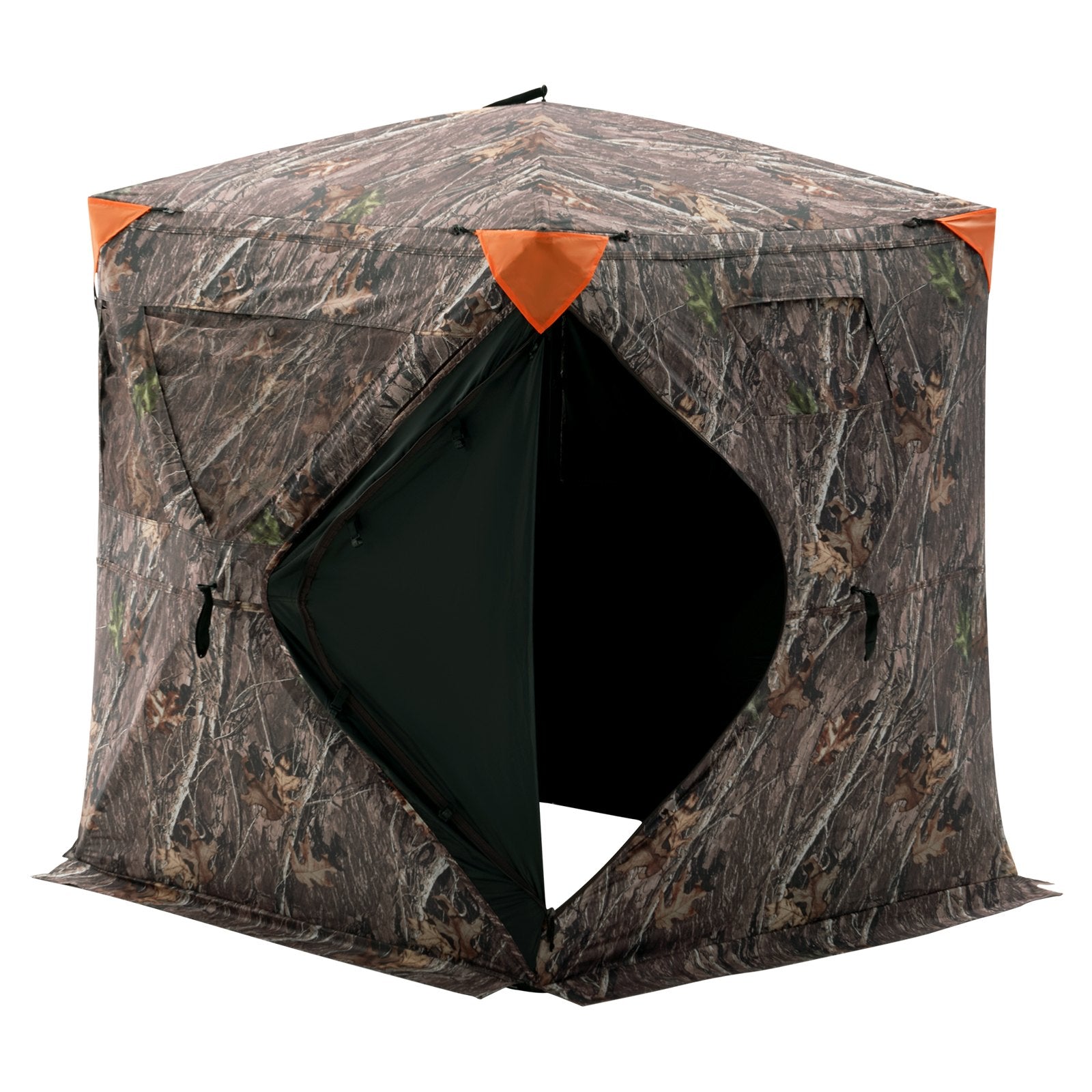 VEVOR Hunting Blind 270° See Through Ground Blind 3 Windows Mesh for 1-2 Person
