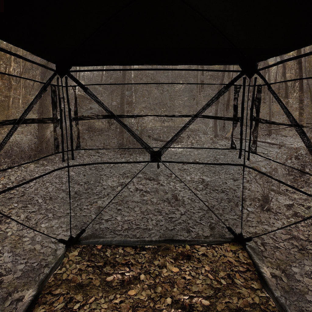 VEVOR Hunting Blind 270° See Through Ground Blind One-Way Mesh for 2-3 Person