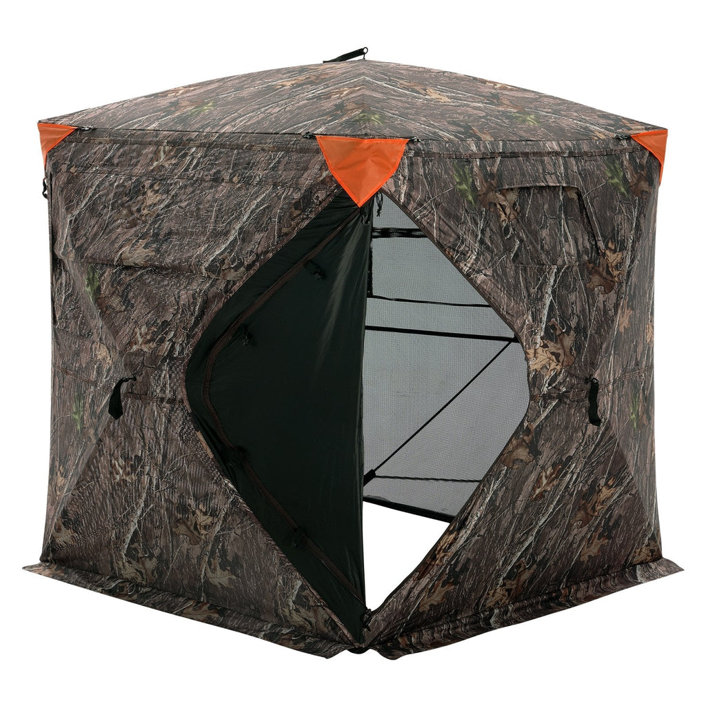 VEVOR Hunting Blind 270° See Through Ground Blind One-Way Mesh for 2-3 Person